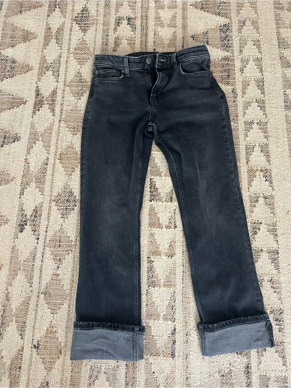 Zara Black Washed High-Rise Jeans